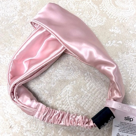 Brand New Slip Pure Silk Pale Pink Mulberry Twist Knot Headband for Hair - Picture 5 of 14